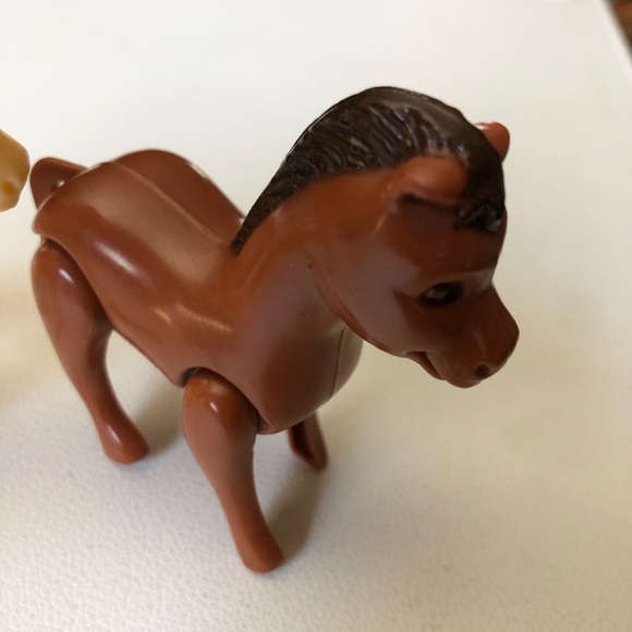Vintage MACAU Horse Figures Toy Farm Animal Moveable Legs Tail Tan & Brown 3” - Picture 12 of 12
